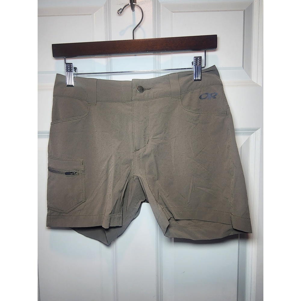 Outdoor Research Ferrosi Hiking Shorts Womens 4 Fatigue Green Stretch 5in Inseam